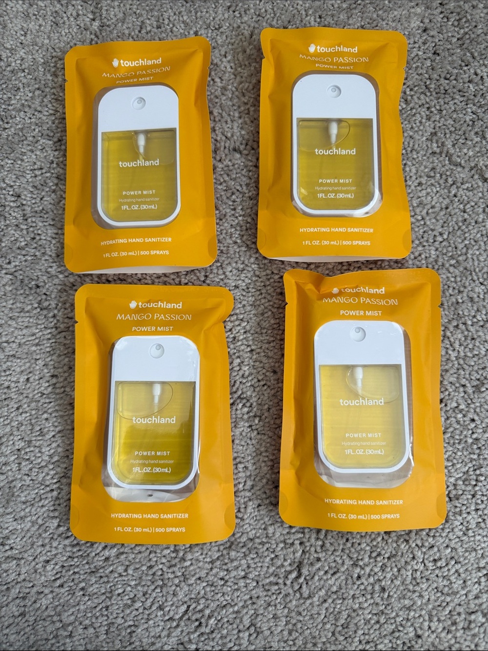 4 Touchland Mango Passion Power Mist Hydrating Hand Sanitizer - others available